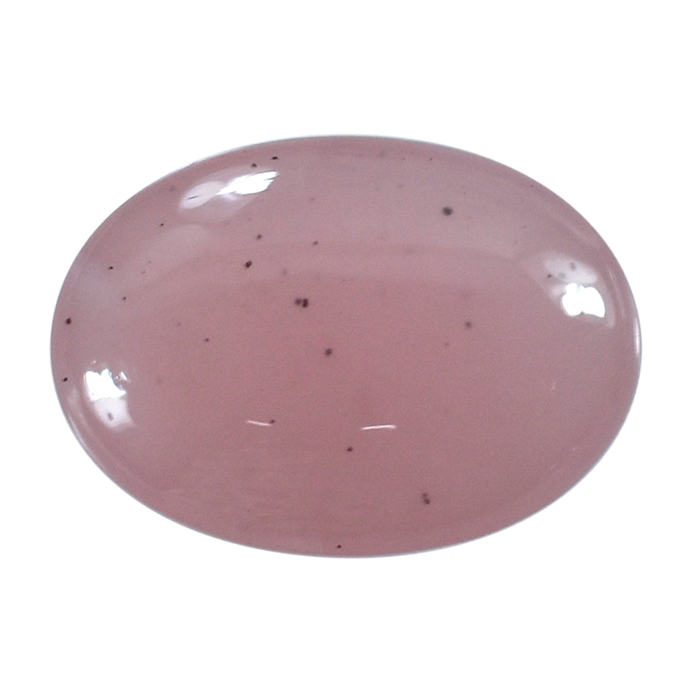 GUAVA QUARTZ BUFFTOP CHECKER BACK OVAL 14X10MM 5.66 Cts.