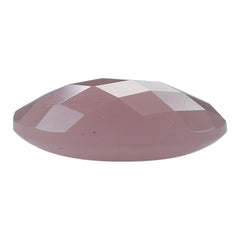 GUAVA QUARTZ OVAL BUFFTOP CHECKER BACK 16X12MM 7.53 Cts.