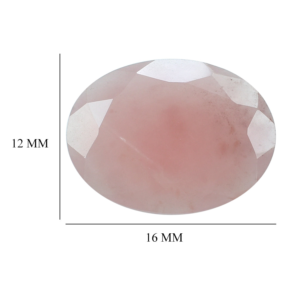 GUAVA QUARTZ CUT FLAT OVAL 16X12MM 4.15 Cts.