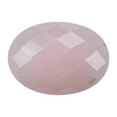 GUAVA QUARTZ OVAL BUFFTOP & CHECKER BACK 18X13MM 10.55 Cts.