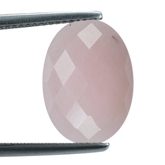 GUAVA QUARTZ OVAL BUFFTOP & CHECKER BACK 18X13MM 10.55 Cts.