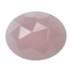 GUAVA QUARTZ ROSE CUT OVAL CAB 10X8MM 2.35 Cts.