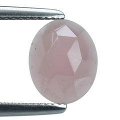 GUAVA QUARTZ ROSE CUT OVAL CAB 10X8MM 2.35 Cts.