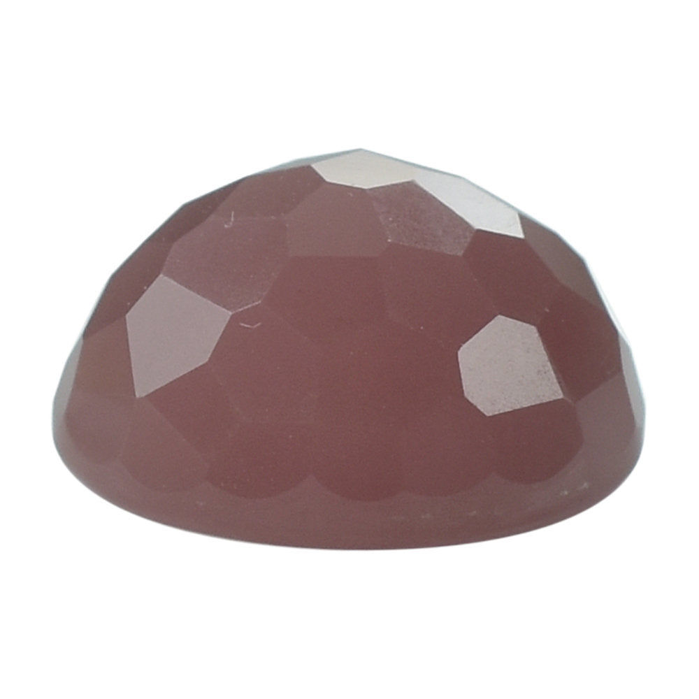 GUAVA QUARTZ IRREGULAR CUT ROUND CAB 14MM 10.12 Cts.