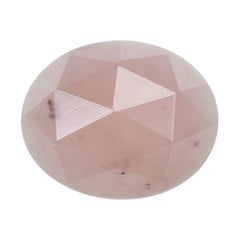 GUAVA QUARTZ ROSE CUT OVAL CAB 10X8MM 2.38 Cts.