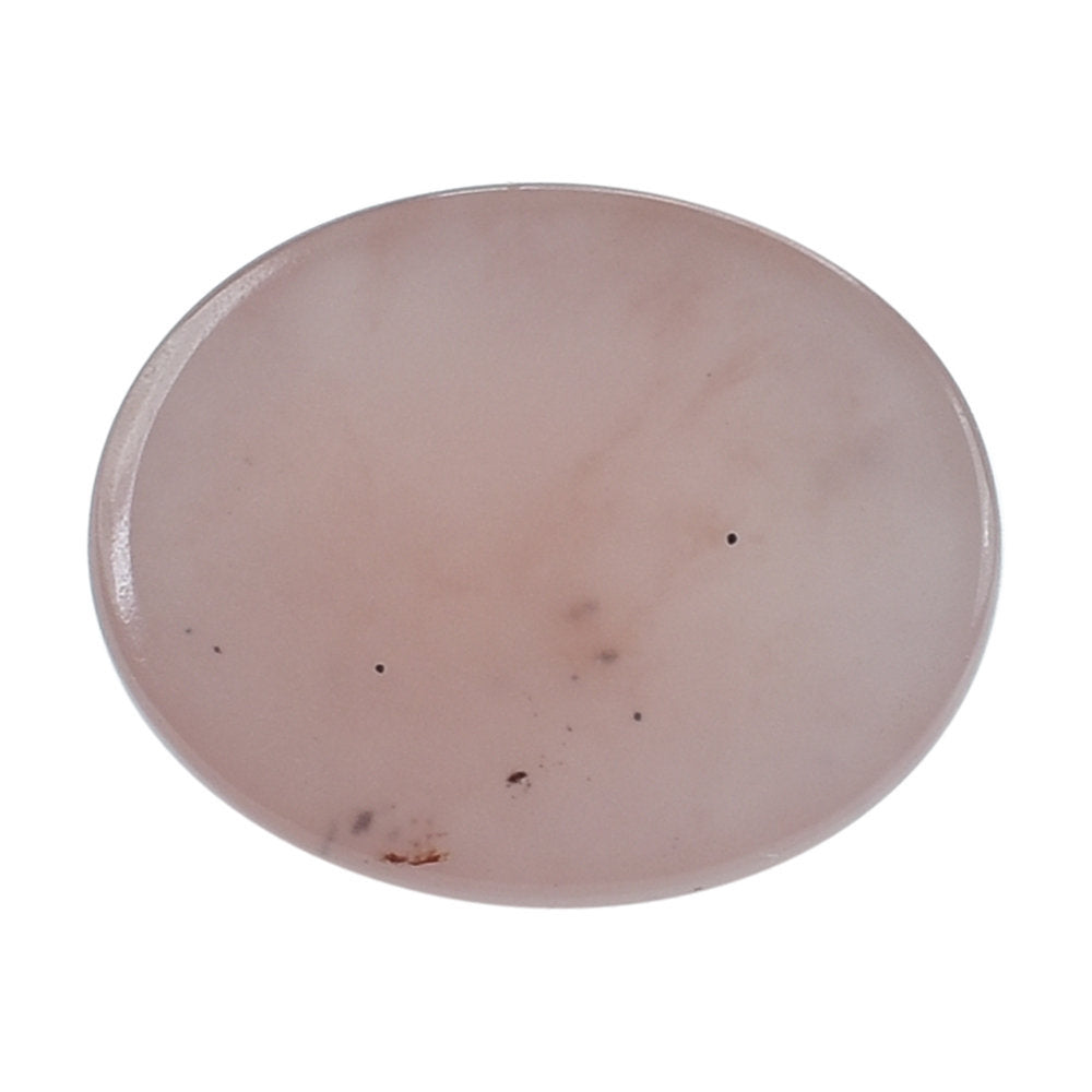 GUAVA QUARTZ ROSE CUT OVAL CAB 10X8MM 2.38 Cts.