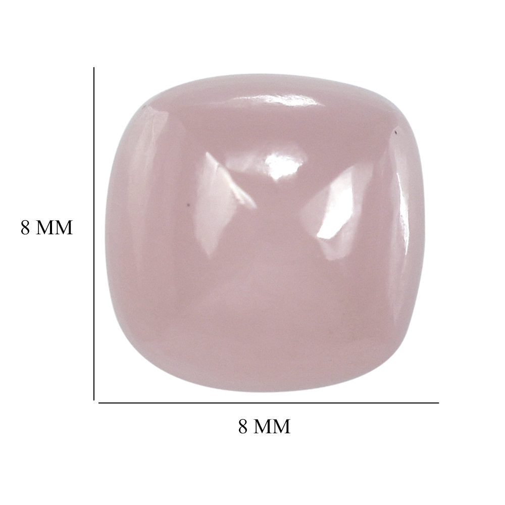 GUAVA QUARTZ PYRAMID CUSHION CAB 8MM 2.59 Cts.