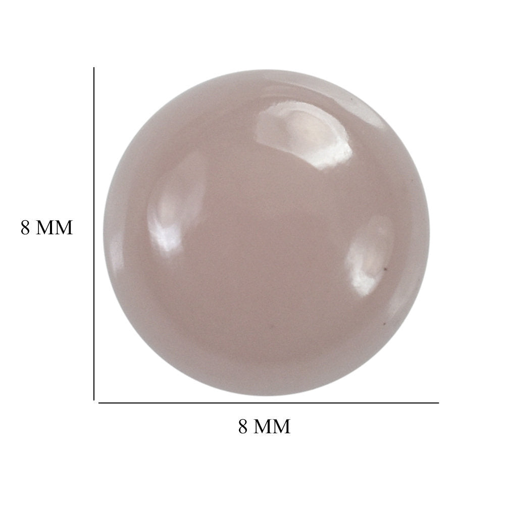 GUAVA QUARTZ ROUND CAB 8MM 1.79 Cts.