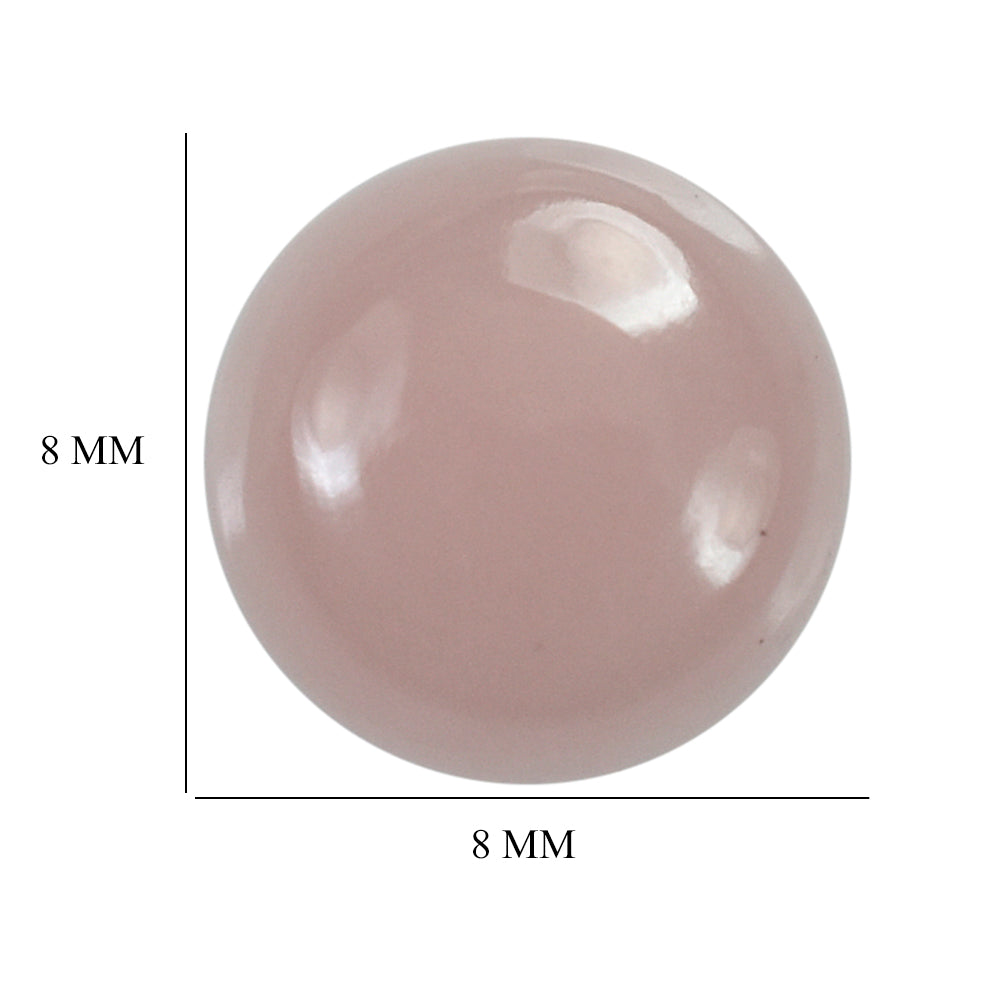 GUAVA QUARTZ ROUND CAB 8MM 1.79 Cts.
