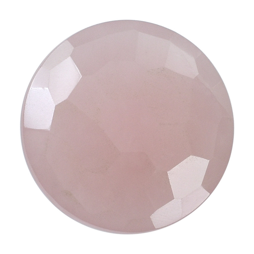 GUAVA QUARTZ IRREGULAR CUT BRIOLETTE ROUND 12MM 4.01 Cts.