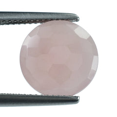 GUAVA QUARTZ IRREGULAR CUT BRIOLETTE ROUND 12MM 4.01 Cts.