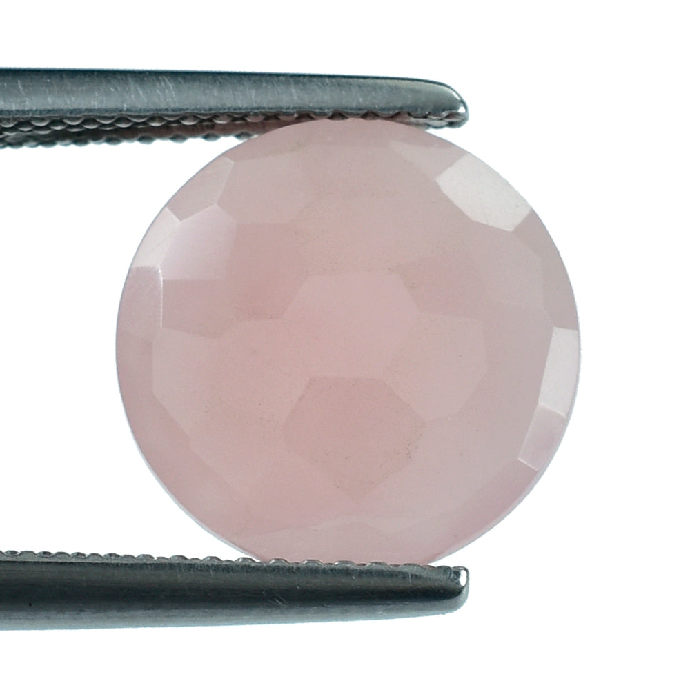GUAVA QUARTZ IRREGULAR CUT BRIOLETTE ROUND 12MM 4.01 Cts.