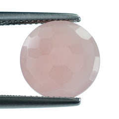 GUAVA QUARTZ IRREGULAR CUT BRIOLETTE ROUND 12MM 4.01 Cts.