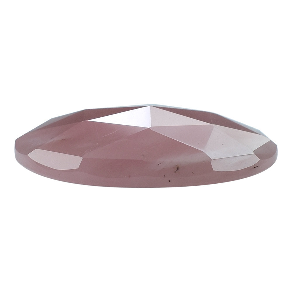 GUAVA QUARTZ ROSE CUT OVAL CAB (FLAT) 25X20MM 16.45 Cts.