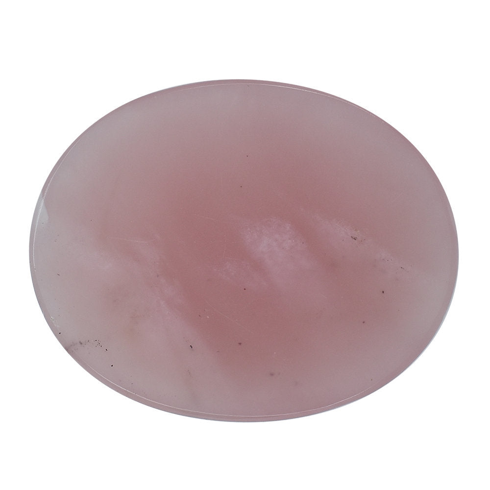 GUAVA QUARTZ ROSE CUT OVAL CAB (FLAT) 25X20MM 16.45 Cts.