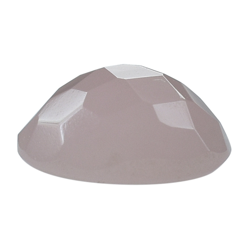 GUAVA QUARTZ IRREGULAR FACETED OVAL CAB 8X6MM 1.06 Cts.