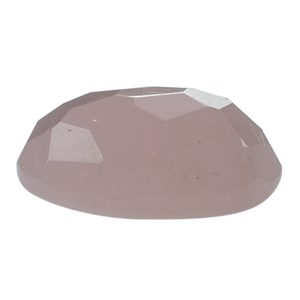 GUAVA QUARTZ IRREGULAR FACETED OVAL CAB 10X8MM 2.39 Cts.