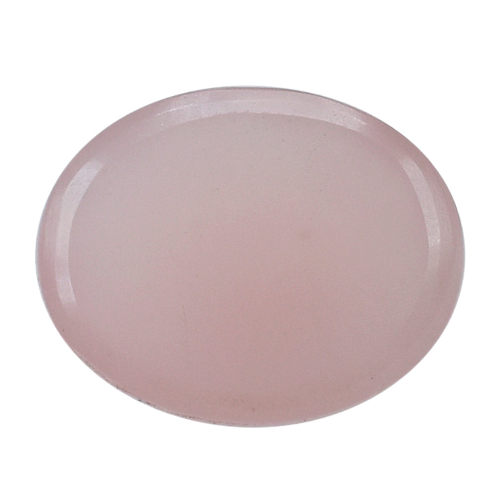 GUAVA QUARTZ IRREGULAR FACETED OVAL CAB 10X8MM 2.39 Cts.