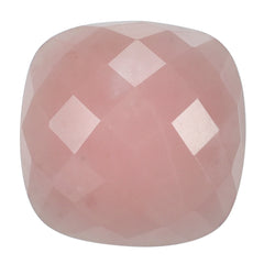 GUAVA QUARTZ CHECKER CUSHION CAB 16MM 12.35 Cts.