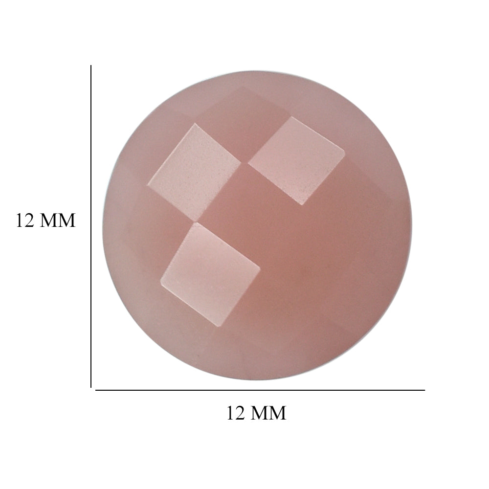 GUAVA QUARTZ BRIOLETTE ROUND 12MM 6.00 Cts.