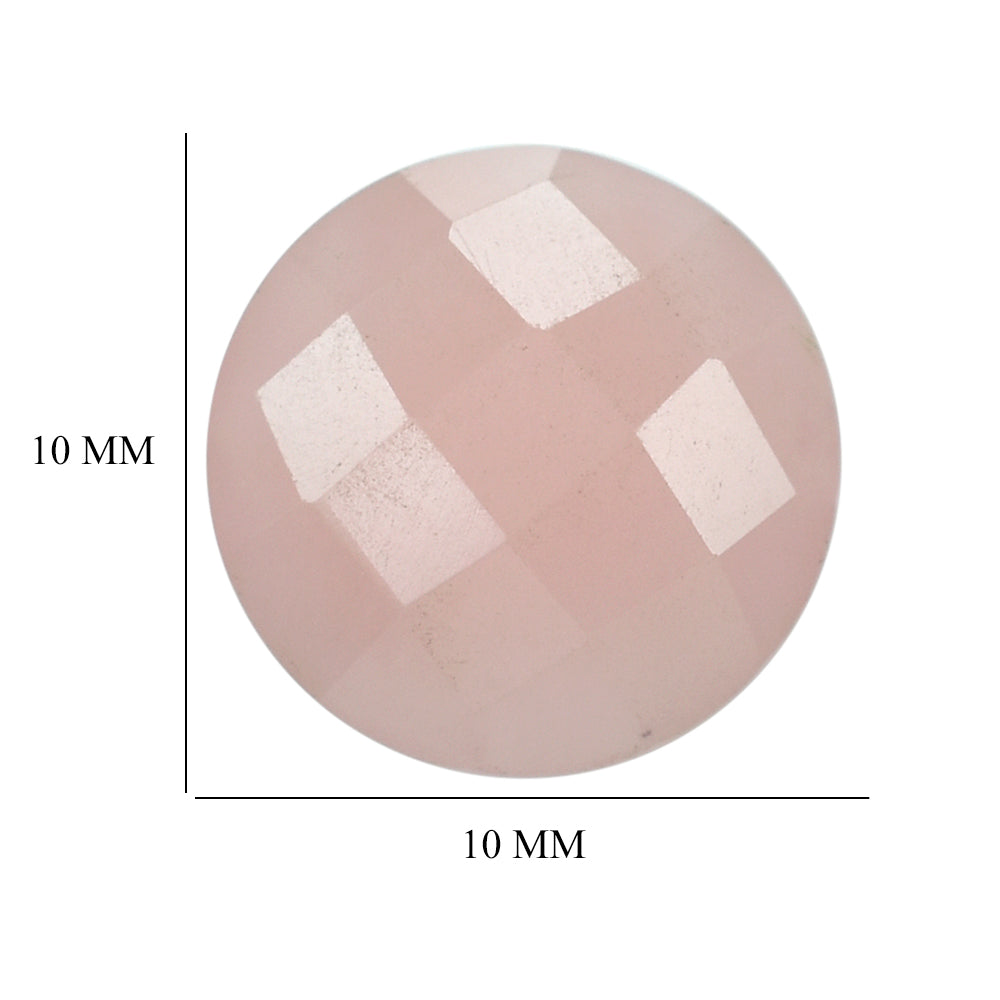 GUAVA QUARTZ BRIOLETTE ROUND 10MM 3.38 Cts.