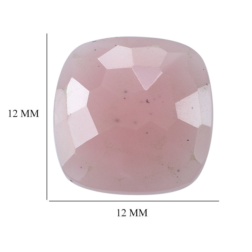 GUAVA QUARTZ IRREGULAR CUT BRIOLETTE CUSHION 12 MM 4.19 Cts.