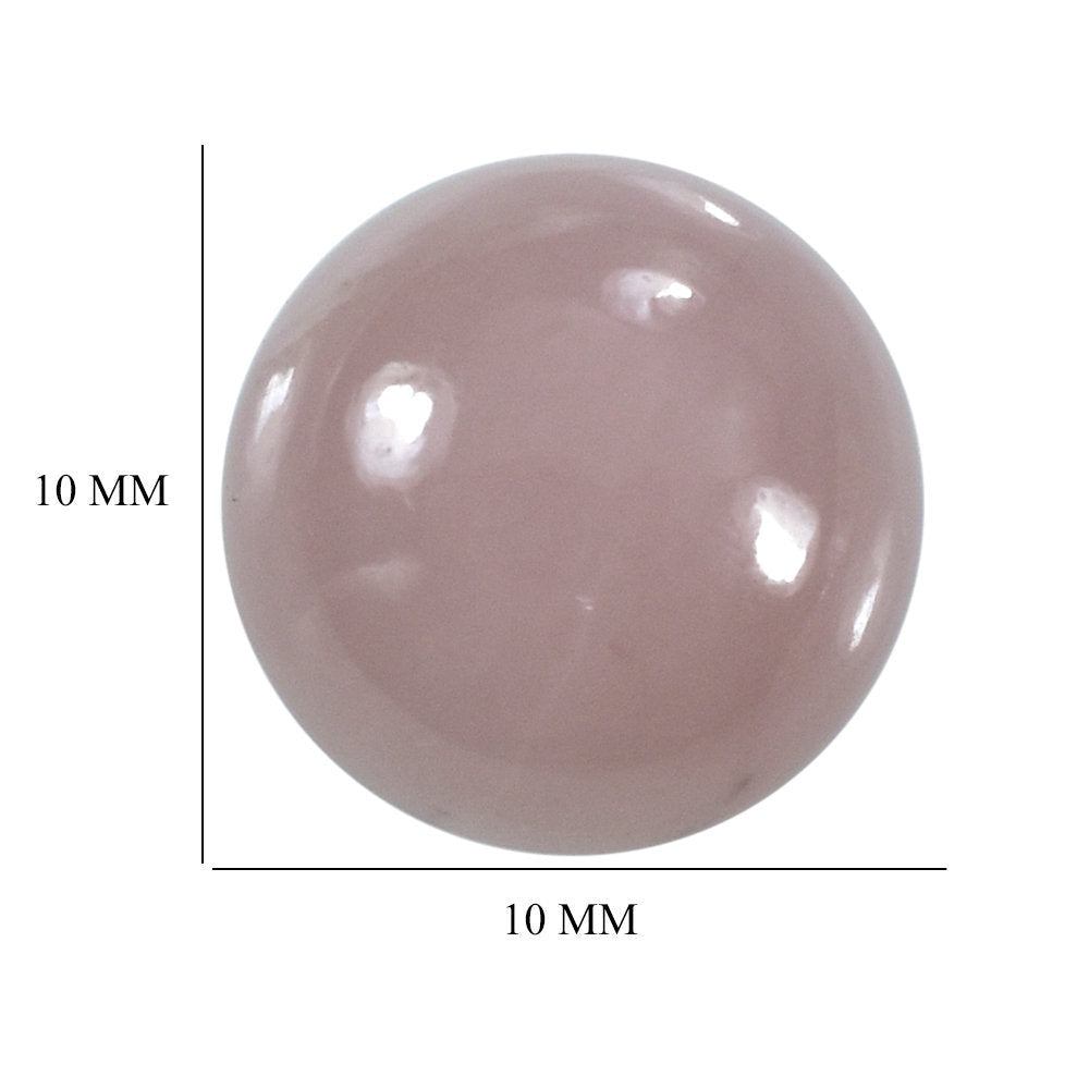 GUAVA QUARTZ ROUND CAB 10MM 3.90 Cts.