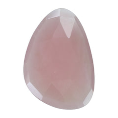 GUAVA QUARTZ ROSE CUT BRIOLETTE IRREGULAR PEAR 29.50X20MM 16.46 Cts.