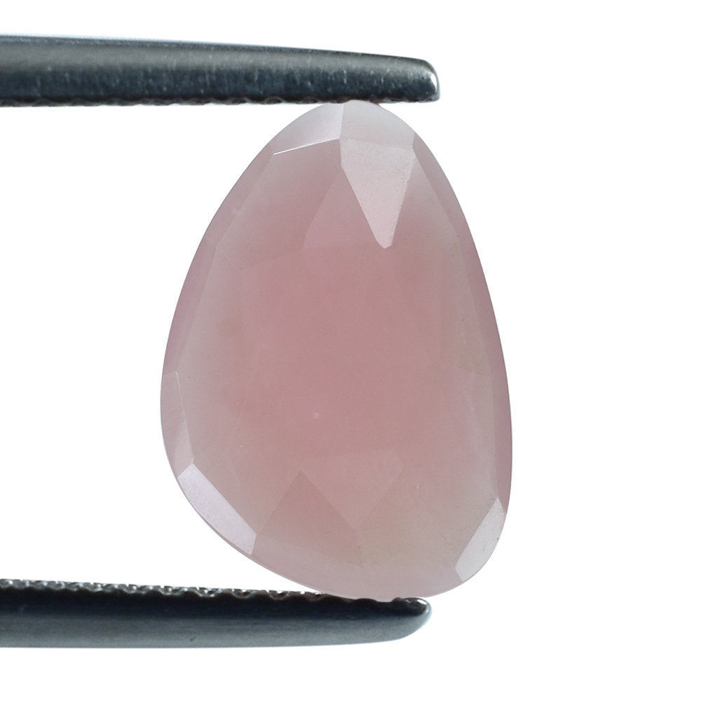 GUAVA QUARTZ ROSE CUT BRIOLETTE IRREGULAR PEAR 29.50X20MM 16.46 Cts.