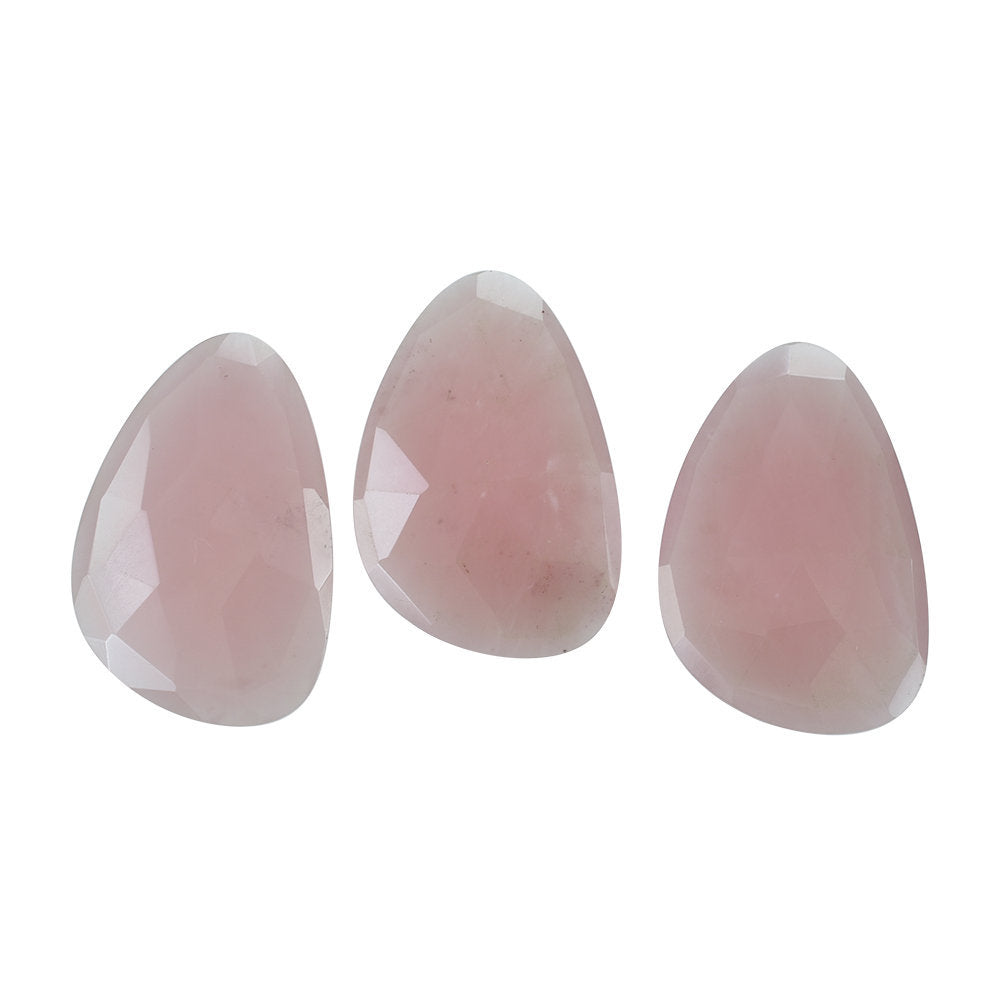 GUAVA QUARTZ ROSE CUT BRIOLETTE IRREGULAR PEAR 29.50X20MM 16.46 Cts.