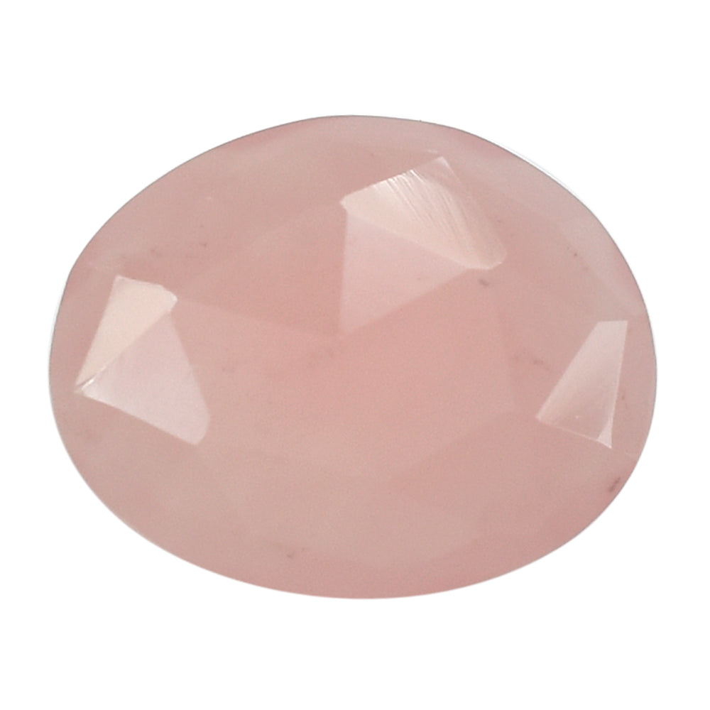 GUAVA QUARTZ ROSE CUT IRREGULAR OVAL 10X8MM 1.73 Cts.