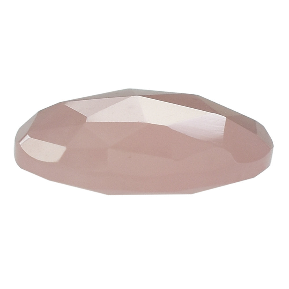 GUAVA QUARTZ ROSE CUT IRREGULAR OVAL 10X8MM 1.73 Cts.