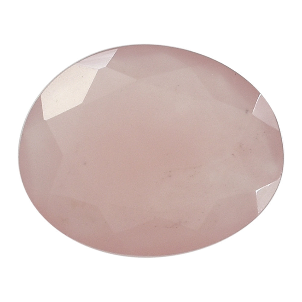 GUAVA QUARTZ ROSE CUT IRREGULAR OVAL 10X8MM 1.73 Cts.