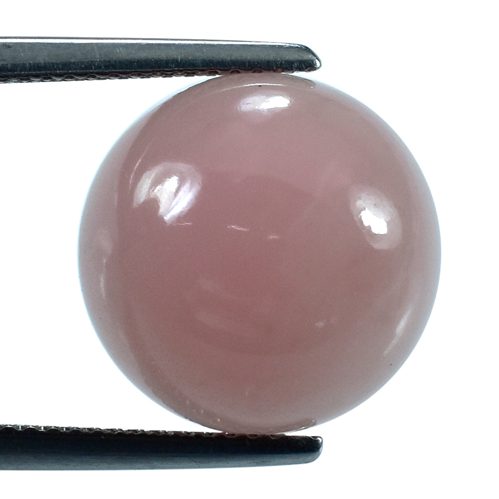 GUAVA QUARTZ PLAIN ROUND CAB 14MM 10.15 Cts.