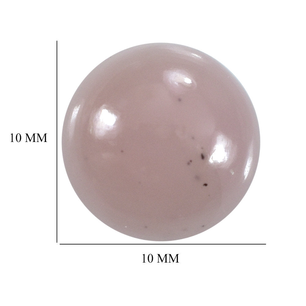 GUAVA QUARTZ PLAIN ROUND CAB 10MM 3.76 Cts.