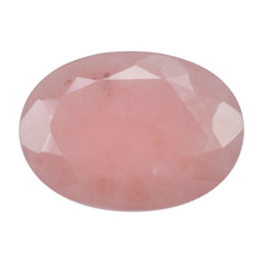GUAVA QUARTZ BOTH SIDE TABLE CUT OVAL 18X13MM 8.27 Cts.