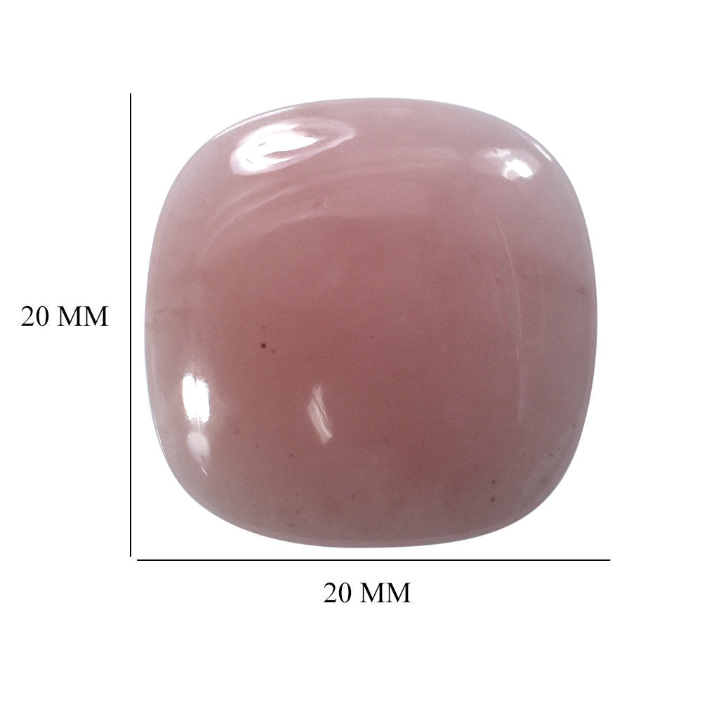 GUAVA QUARTZ PLAIN CUSHION CAB 20MM 12.29 Cts.