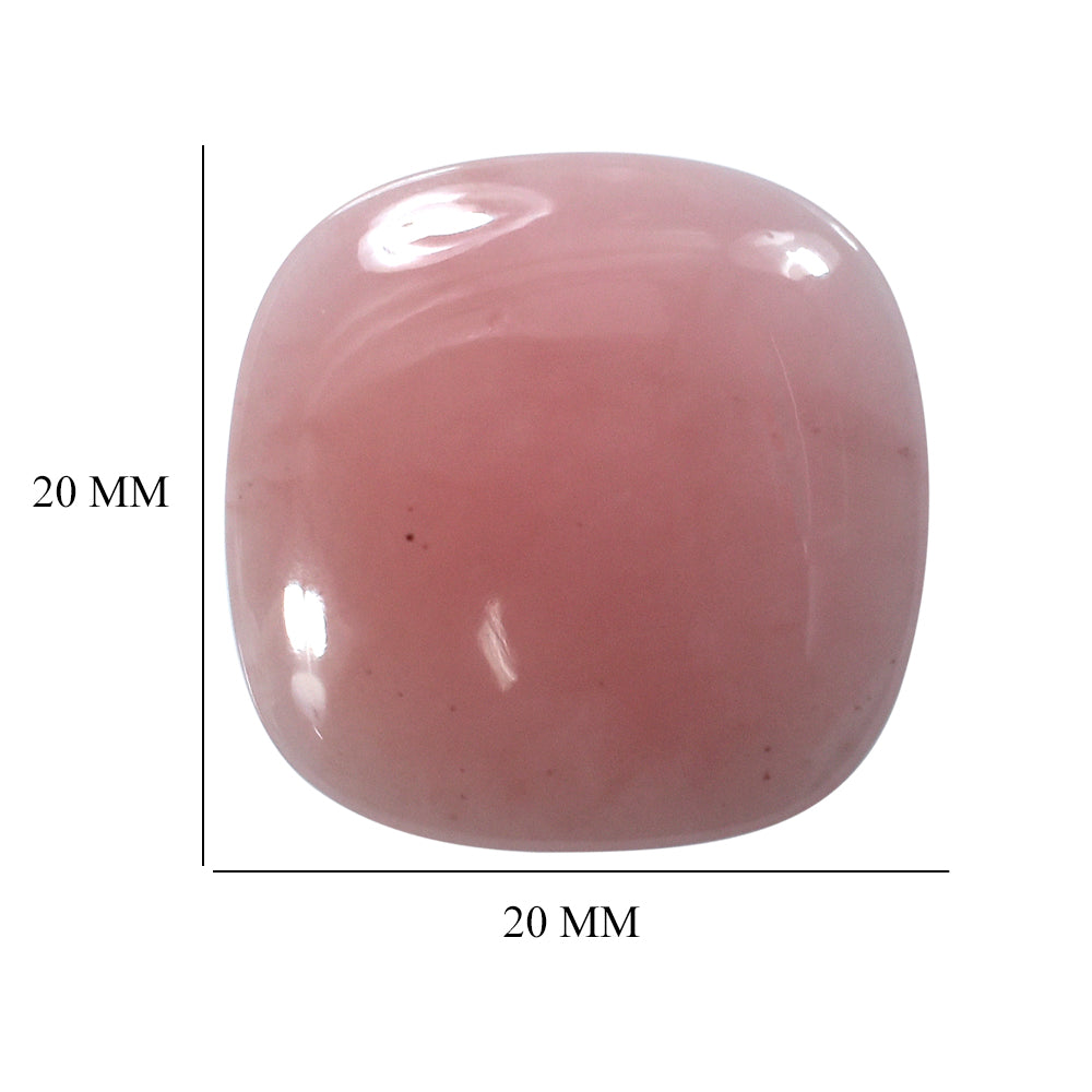 GUAVA QUARTZ PLAIN CUSHION CAB 20MM 12.29 Cts.
