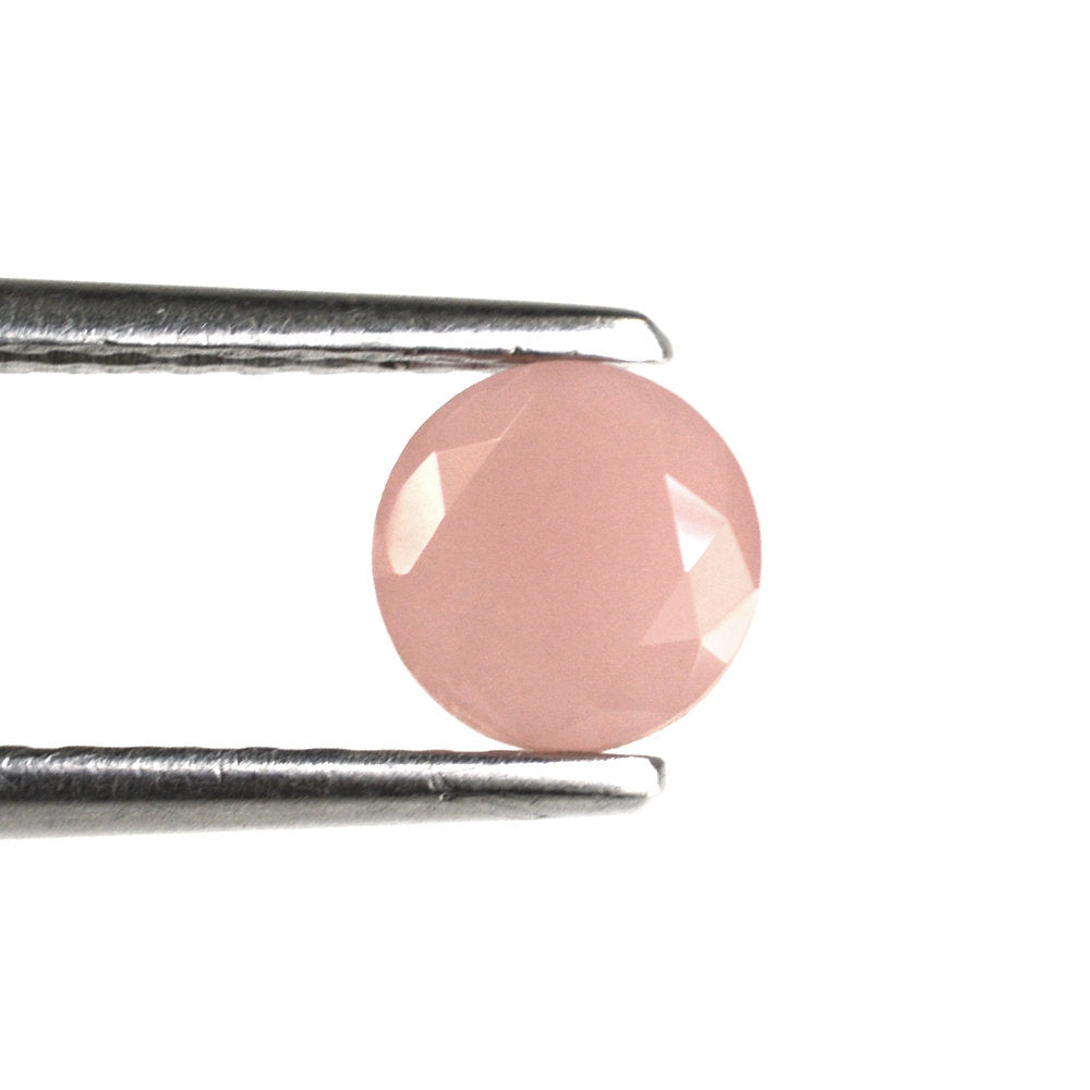 GUAVA QUARTZ BOTH SIDE TABLE CUT ROUND 6MM (MEDIUM/CLEAN) 0.80 Cts.