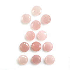 GUAVA QUARTZ BOTH SIDE TABLE CUT ROUND 6MM (MEDIUM/CLEAN) 0.80 Cts.