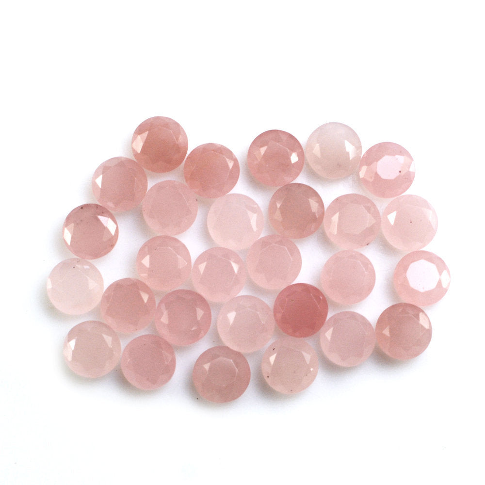 GUAVA QUARTZ BOTH SIDE TABLE CUT ROUND 4MM 0.26 Cts.