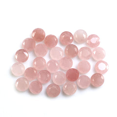 GUAVA QUARTZ BOTH SIDE TABLE CUT ROUND 4MM 0.26 Cts.
