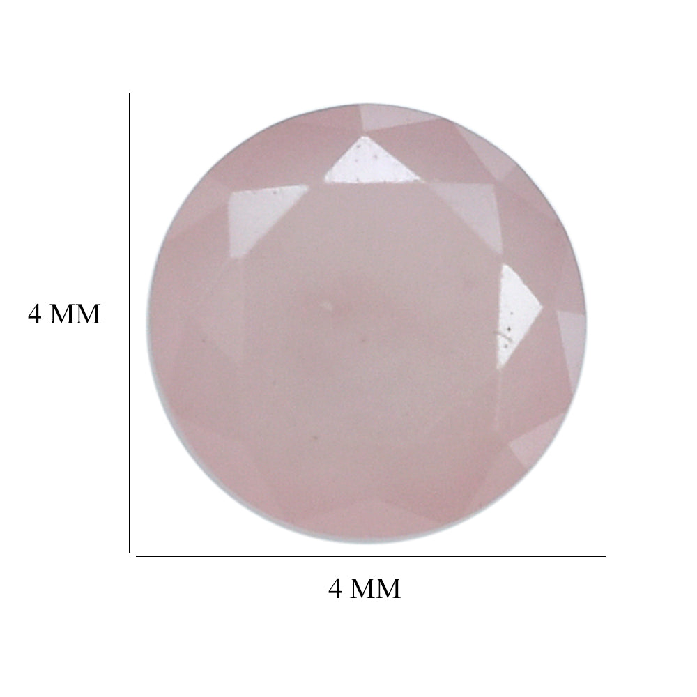 GUAVA QUARTZ BOTH SIDE TABLE CUT ROUND 4MM 0.26 Cts.