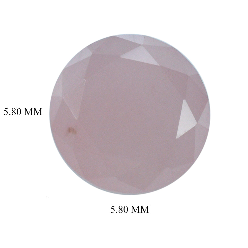GUAVA QUARTZ BOTH SIDE TABLE CUT ROUND 5.80MM 0.77 Cts.
