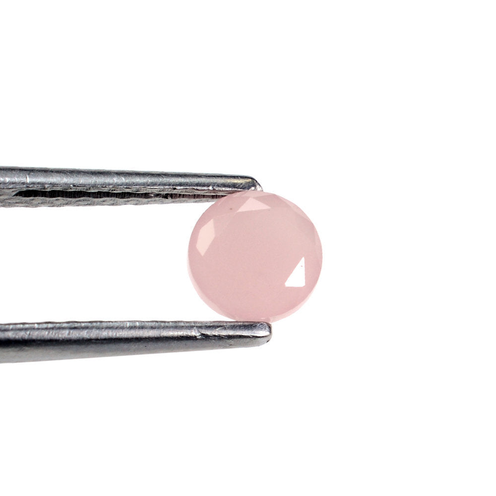 GUAVA QUARTZ BOTH SIDE TABLE CUT ROUND  6MM 0.85 Cts.