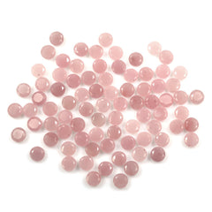GUAVA QUARTZ BOTH SIDE TABLE CUT ROUND  6MM 0.85 Cts.