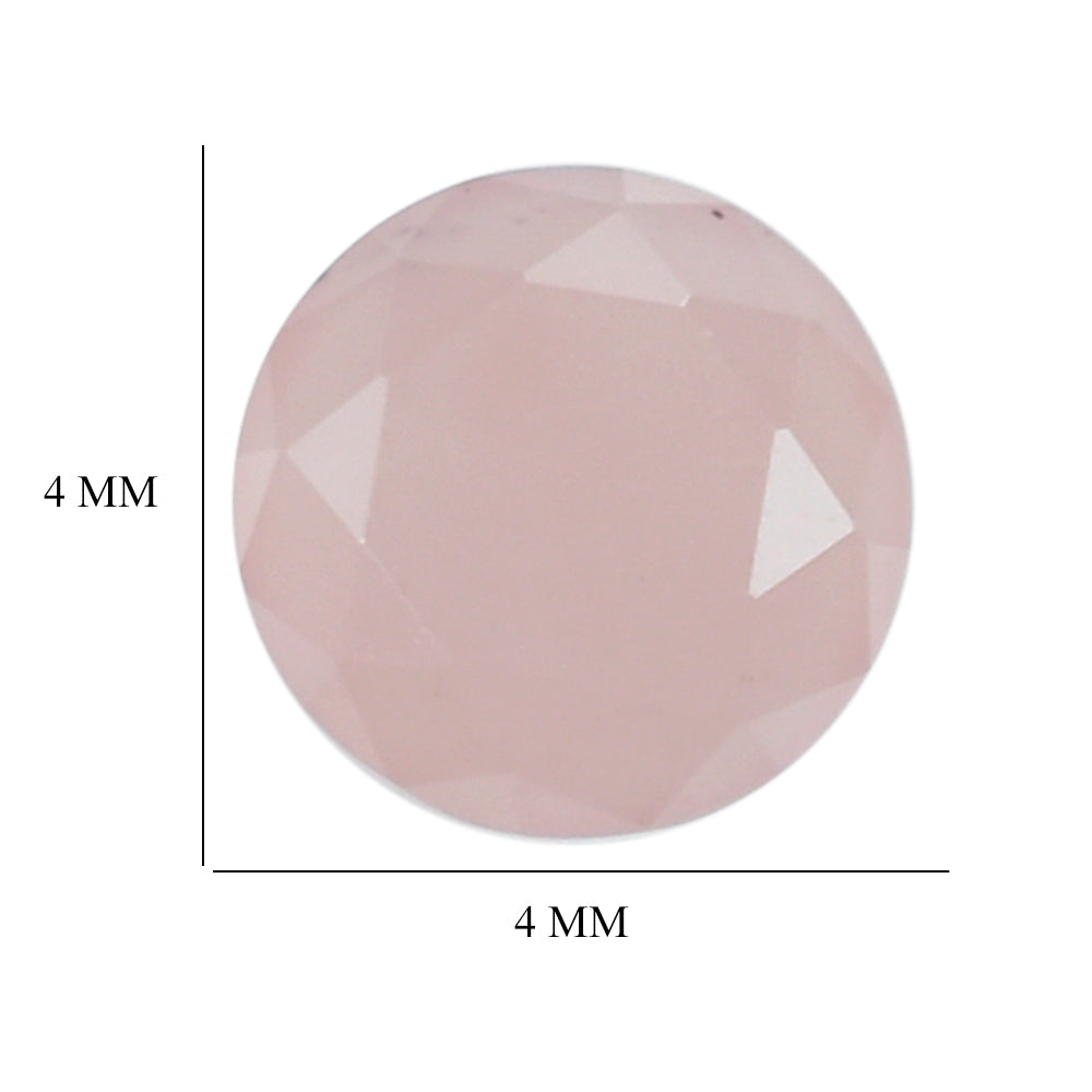 GUAVA QUARTZ BOTH SIDE TABLE CUT ROUND 4MM 0.29 Cts.