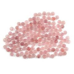 GUAVA QUARTZ BOTH SIDE TABLE CUT ROUND 4MM 0.29 Cts.