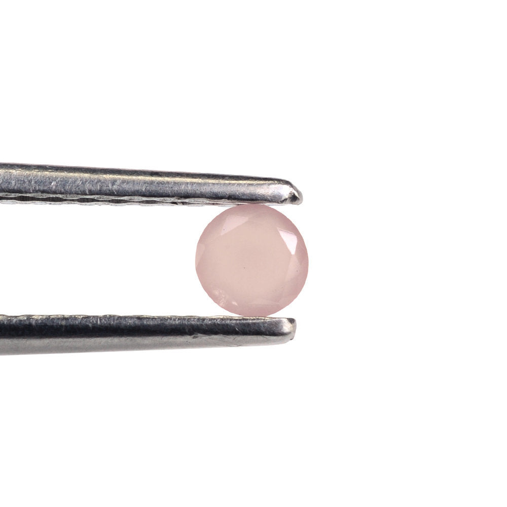 GUAVA QUARTZ BOTH SIDE TABLE CUT ROUND 4MM 0.29 Cts.