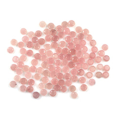 GUAVA QUARTZ BOTH SIDE TABLE CUT ROUND 4MM 0.29 Cts.